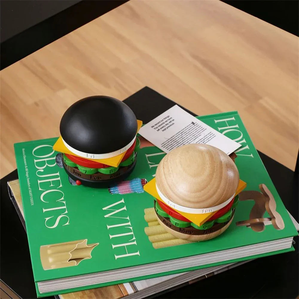 Unique Wooden Desk Calendar Spinner