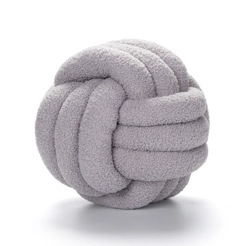 Soft Sheepskin Throw Pillow Ball Accent