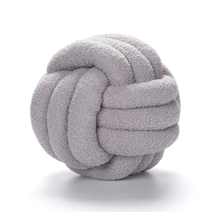 Soft Sheepskin Throw Pillow Ball Accent