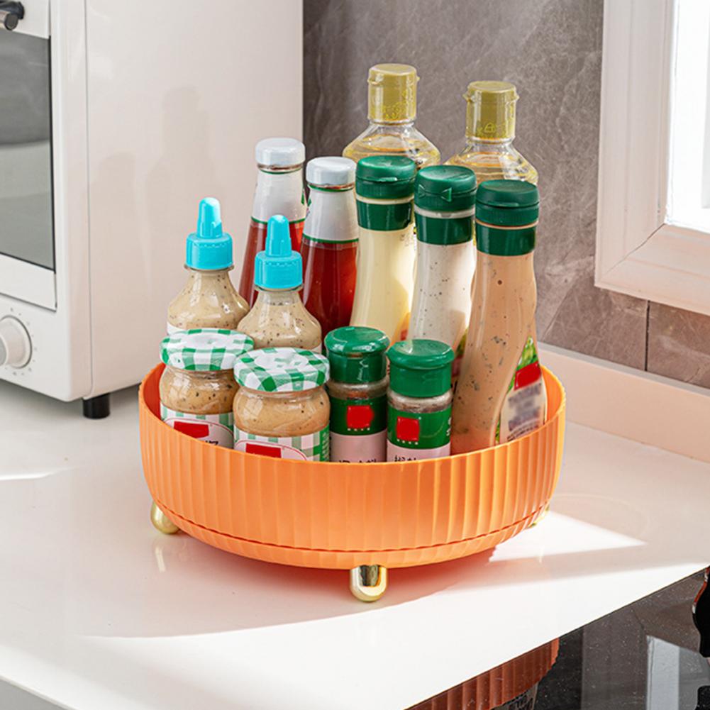 360 Degree Rotating Spice Rack Storage Organizer