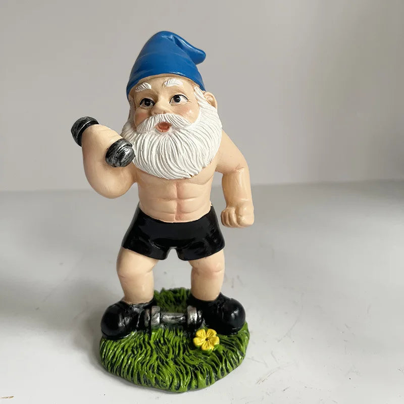 Comical Gnome Resin Statue for Outdoor Decor - Yeezlab