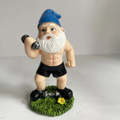 Comical Gnome Resin Statue for Outdoor Decor - Yeezlab