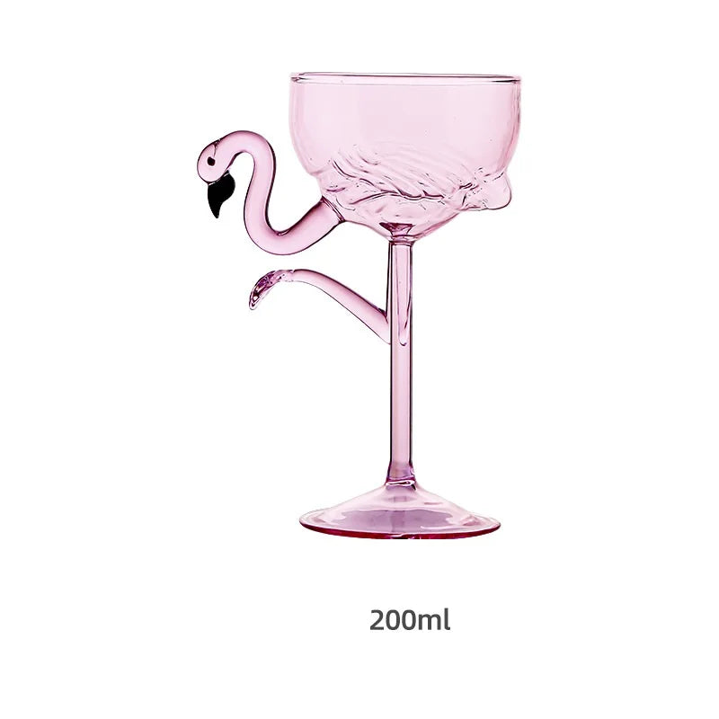 Colorful Flamingo Clear Drinking Glasses - Yeezlab