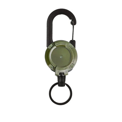 Secure Clip On Keychain with Retractable Carabiner