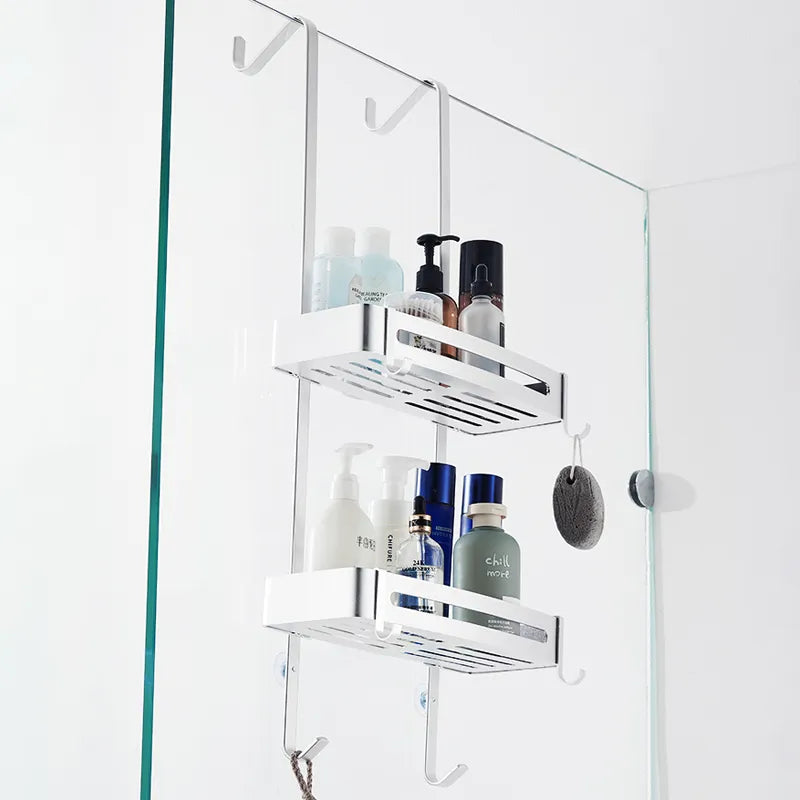 Stylish Bathroom Double Layer Shower Caddy Rack