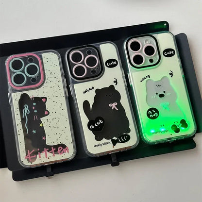 Fun Neon Dog iPhone Case