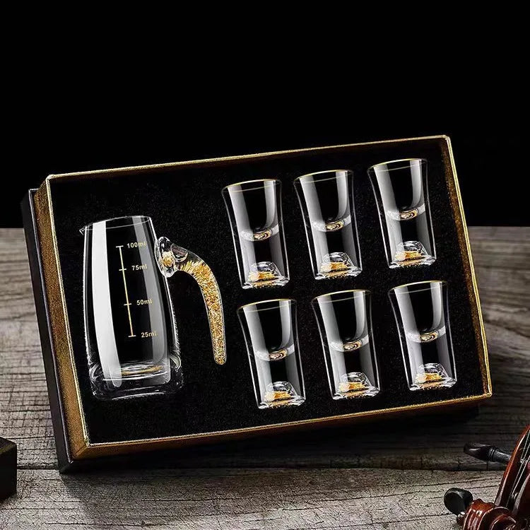Luxury Gold Crystal Wine Glass Set - Yeezlab