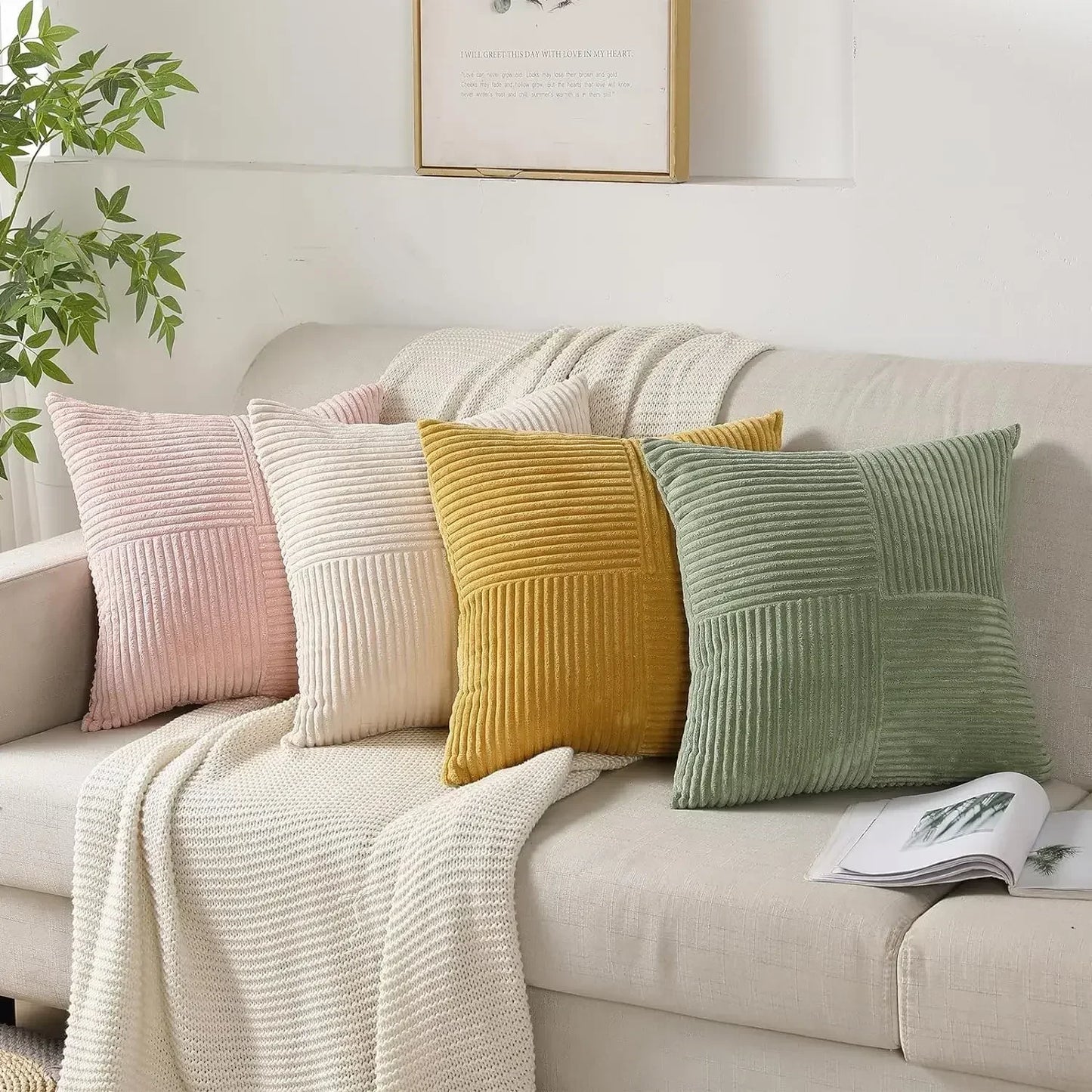Luxurious Decorative Pillow Covers Set of 2