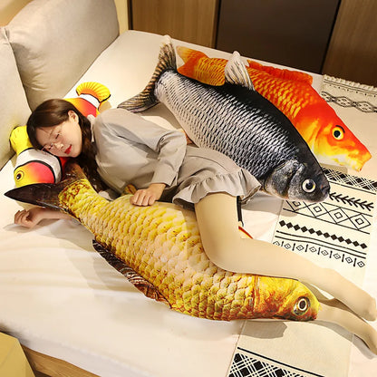 Large Fish Stuffed Animal Cushion