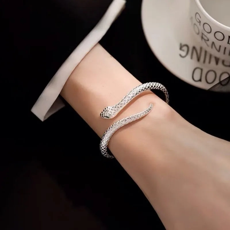 Fashionable Snake Chain Open Bangle Bracelet