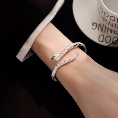 Fashionable Snake Chain Open Bangle Bracelet