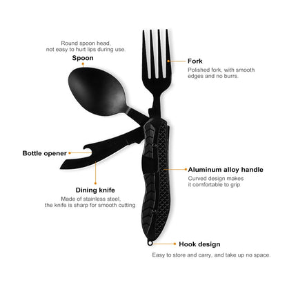 Portable 4 in 1 Travel Utensil Set