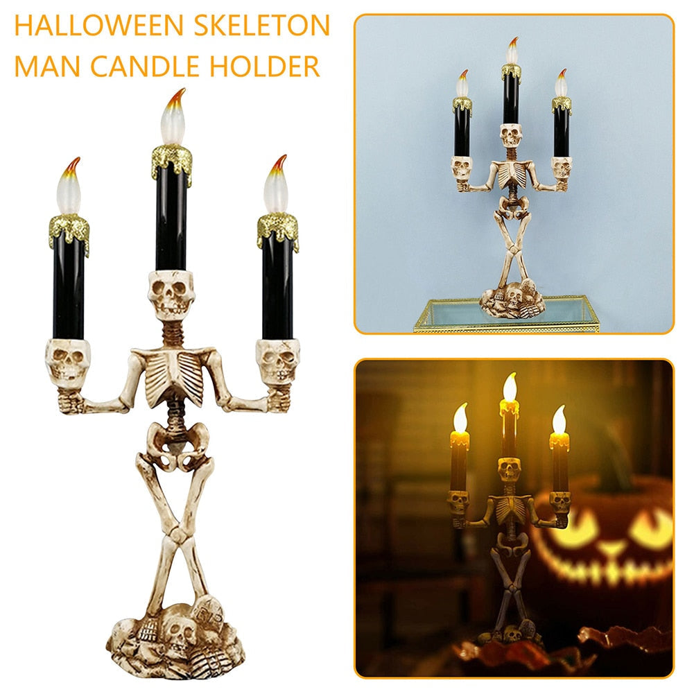 Spooky Skeleton Decorative Candle Lights