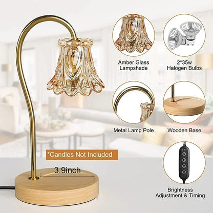Petite Floral Soft Glow Candle Lamp