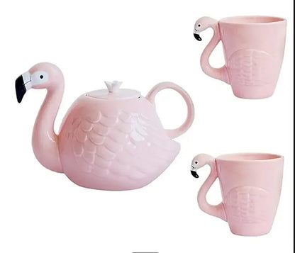 Pastel Pink Ceramic Tea Cup Set