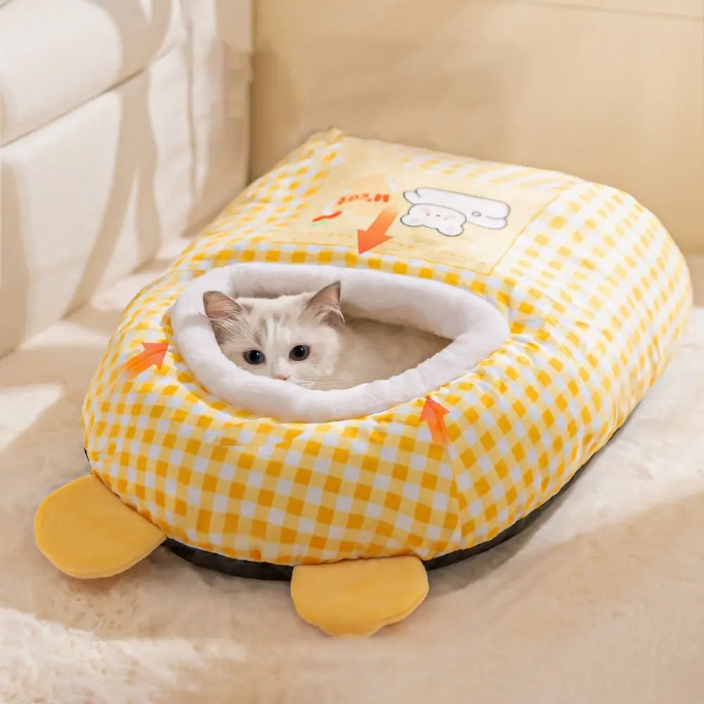 Cozy Kitty Warm Pet Bed House - Yeezlab