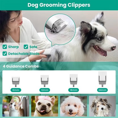 Pet Grooming Kit with Vacuum & Shedding Tools