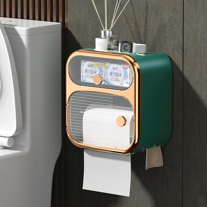Space-Saving Bathroom Toilet Paper Holder Storage Box