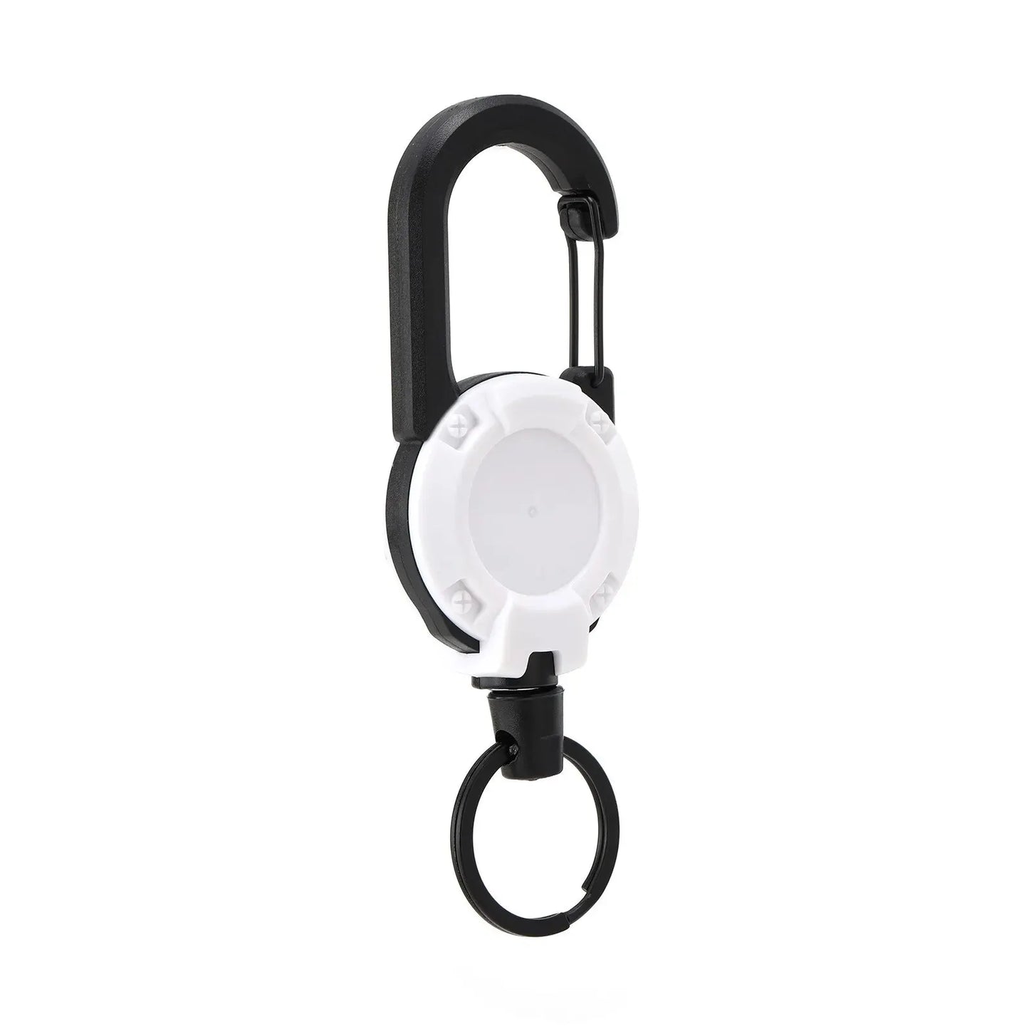 Secure Clip On Keychain with Retractable Carabiner