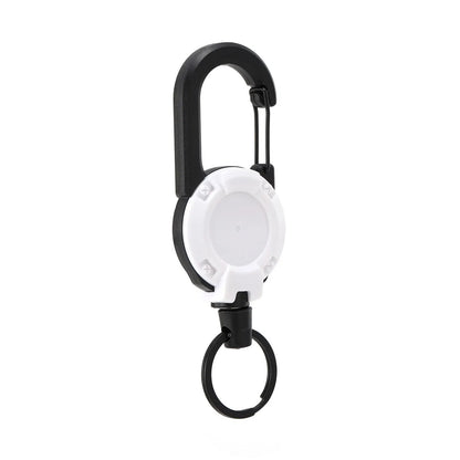Secure Clip On Keychain with Retractable Carabiner