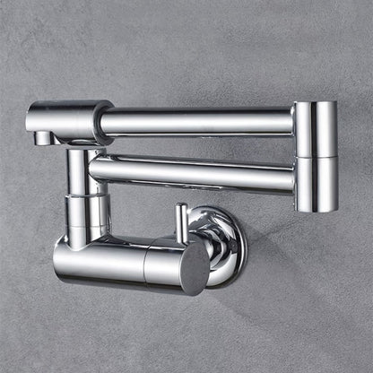Space-Saving Foldable Chrome Kitchen Faucet