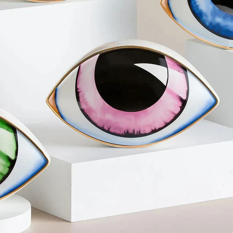 Unique Eye Ceramic Figure Home Decoration