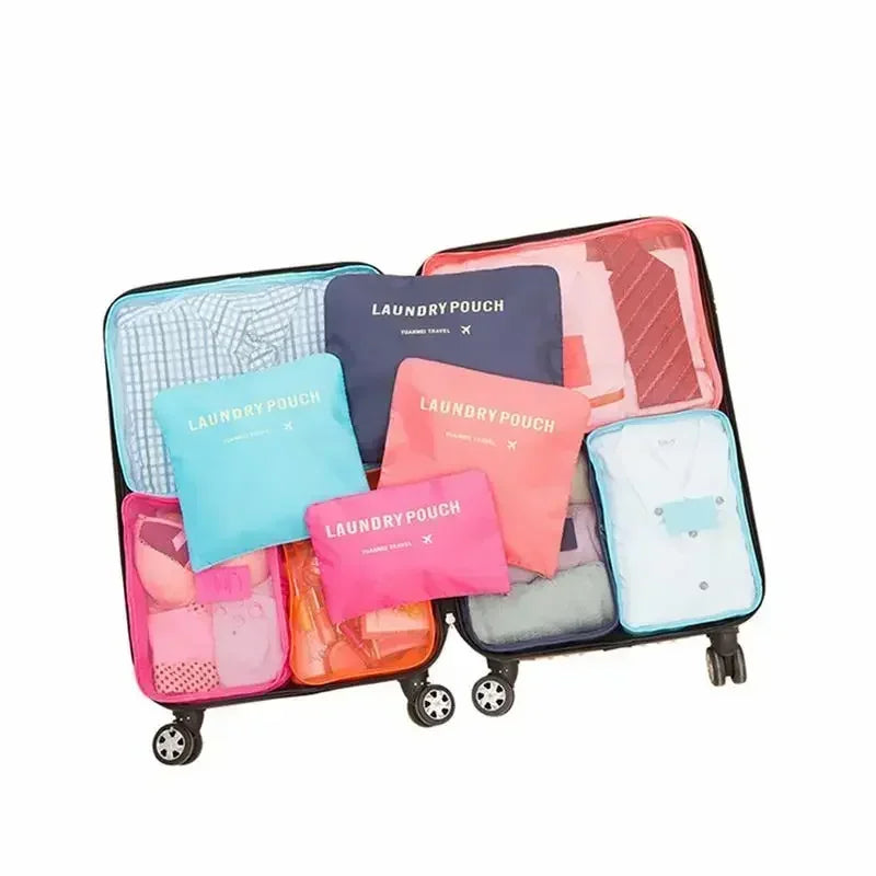 Practical 6-Piece Travel Luggage Organizer Set