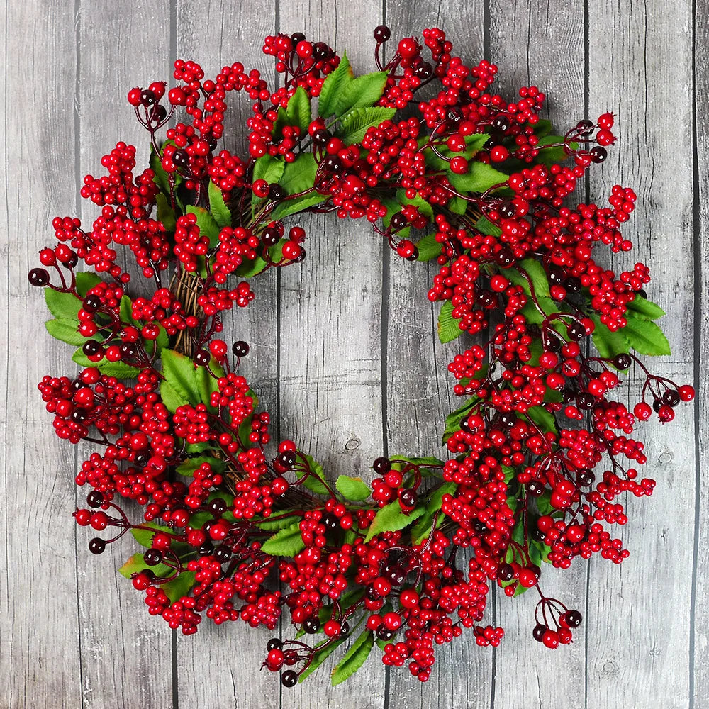 Fresh Holiday Red Berry Wreath