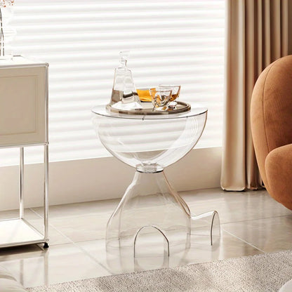 Clear Glass Compact Coffee Table - Yeezlab