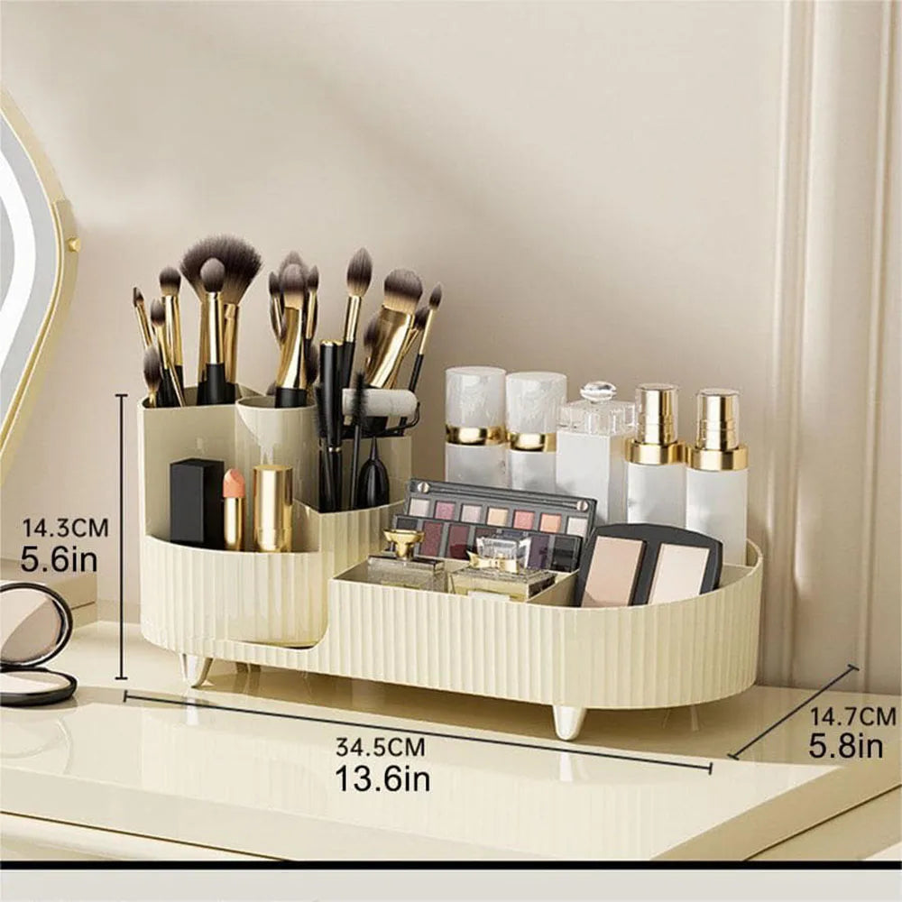 Premium Cosmetic Storage with Compact Rotating Case