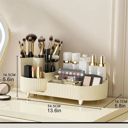 Premium Cosmetic Storage with Compact Rotating Case