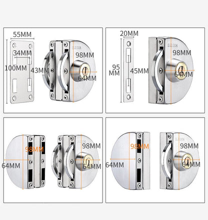 Secure Sliding Glass Door Lock Stainless Steel