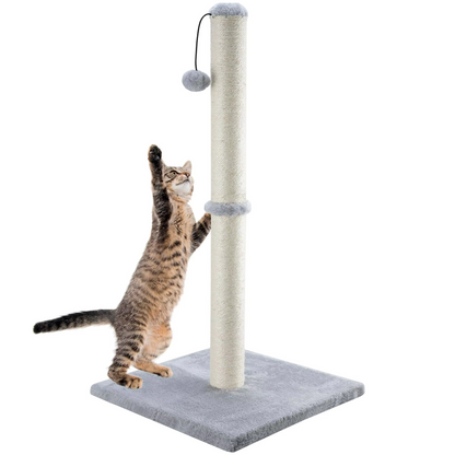 Pet Cat Tower Scratcher with Hanging Toy Ball