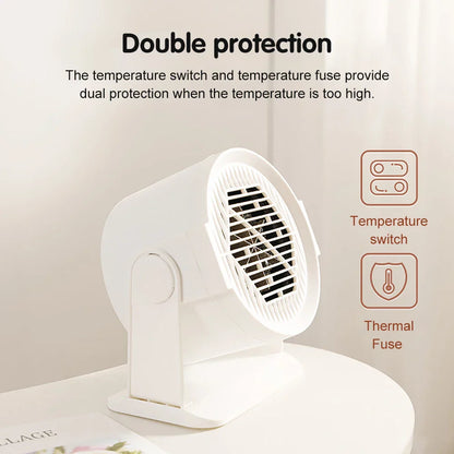 Compact Personal Space Heater with Fan and Foot Warmer