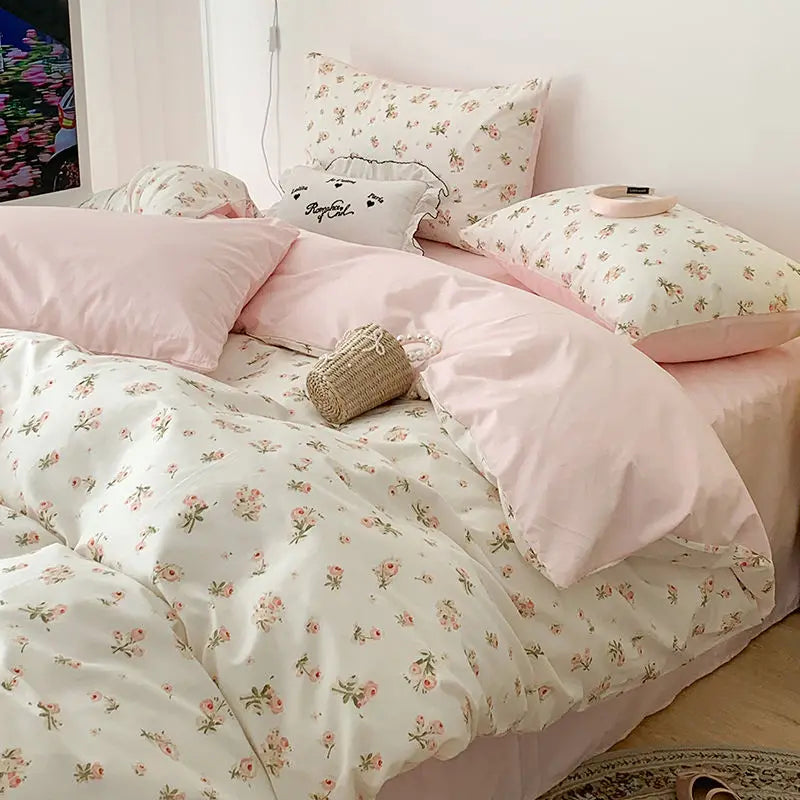 Delicate Floral Comforter Bed Set - Yeezlab