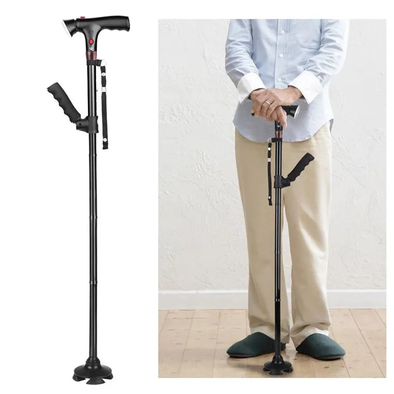 Portable LED Walking Stick with Alarm