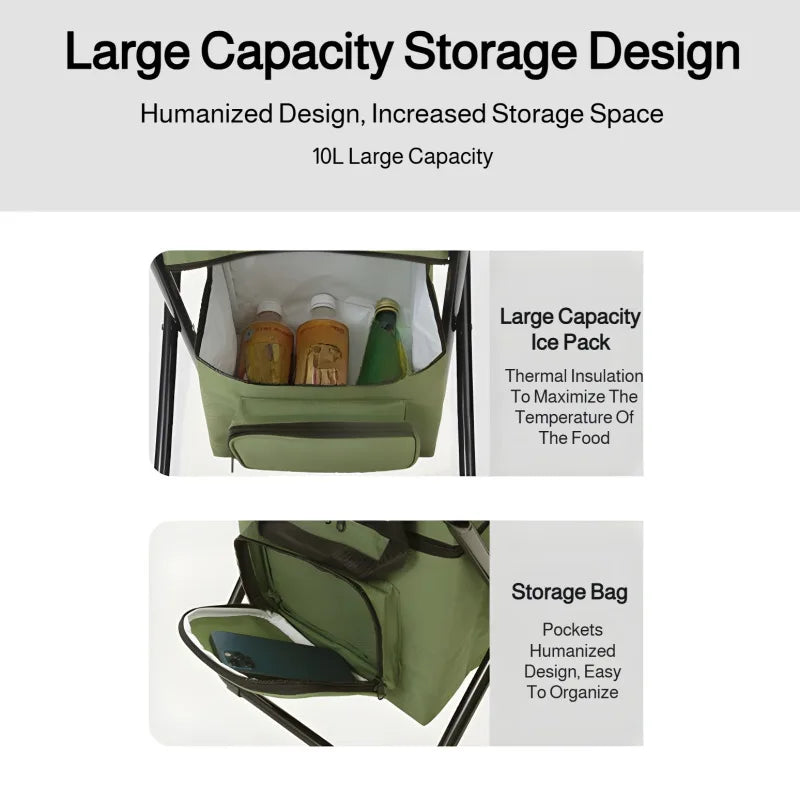 Compact Insulated Portable Folding Camping Stool