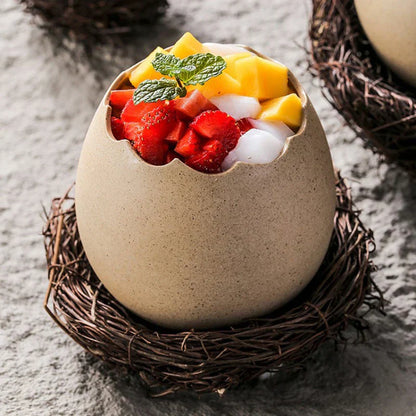 Unique Handcrafted Bird Nest Shaped Ceramic Bowl
