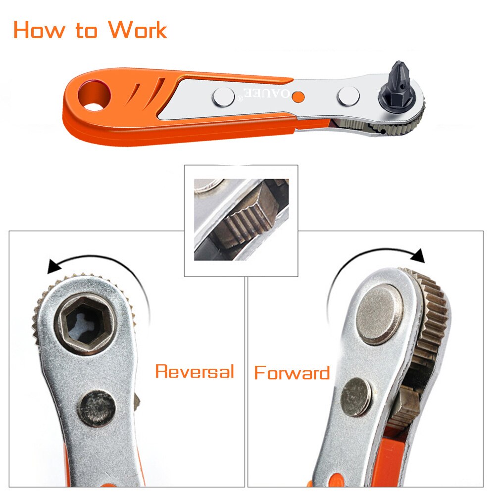 Compact Fast Hex Key Ratchet Tool Set