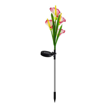 Solar Powered Garden Flower Lamp