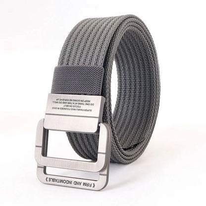 Casual Canvas Web Belt - Adjustable Metal Buckle