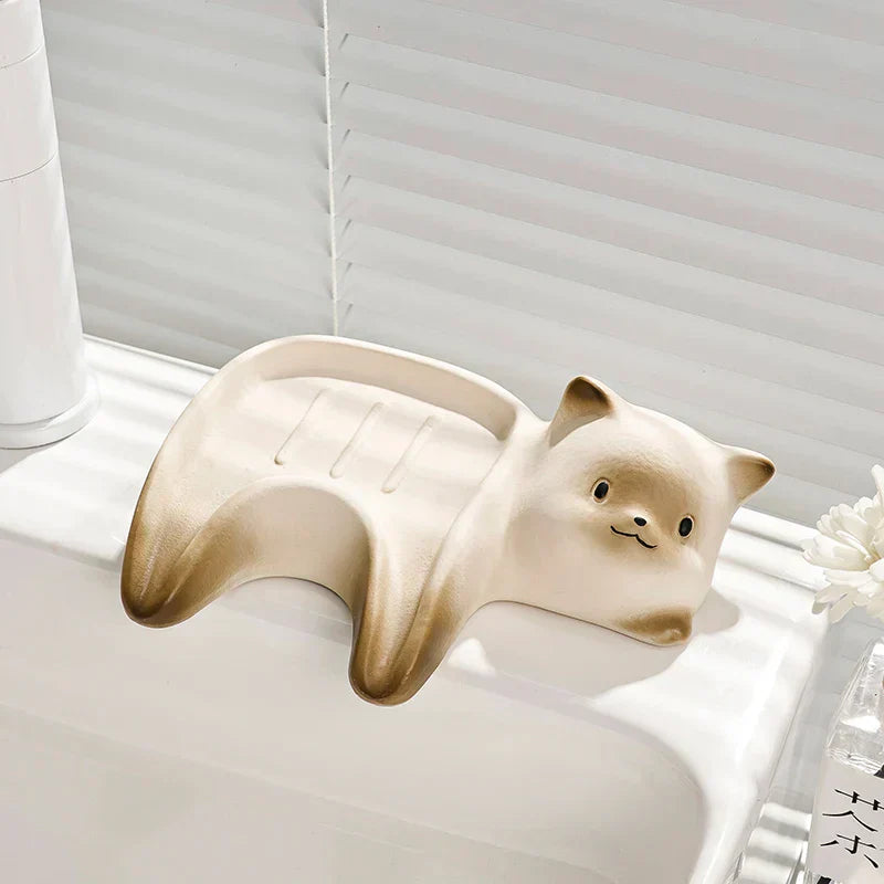 Adorable Kitty Ceramic Soap Dish - Yeezlab