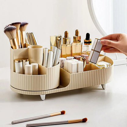 Premium Cosmetic Storage with Compact Rotating Case