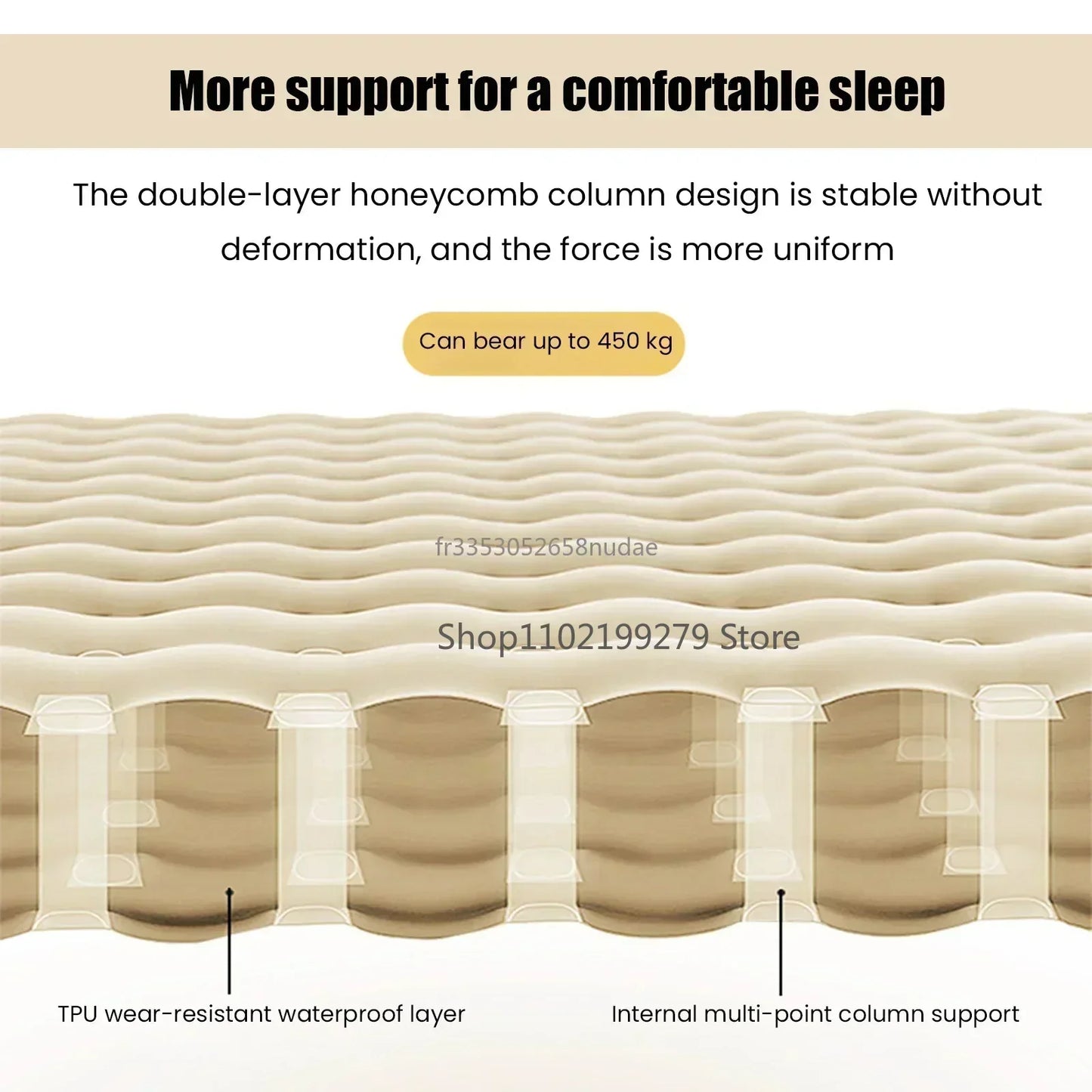 Lightweight Waterproof Camping Mattress with Foot Pump