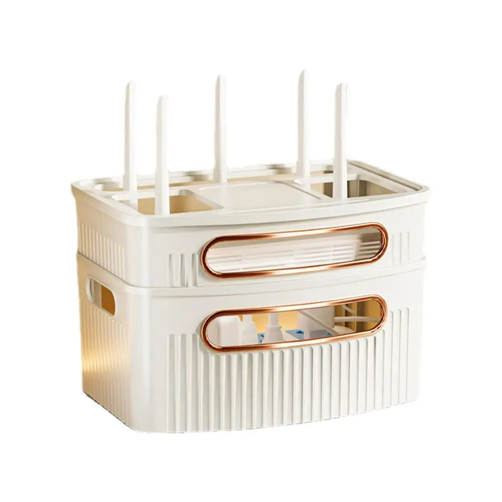 Protective Mesh Home Router Storage Container Box