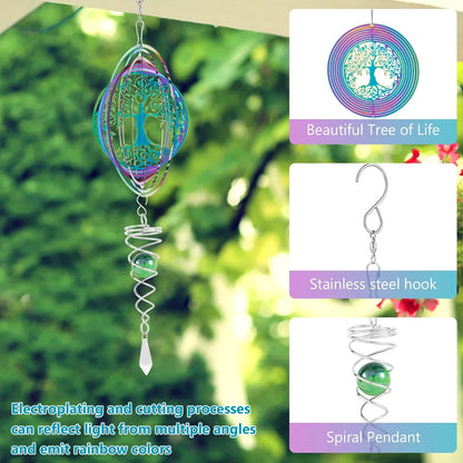 Metal Spiral Garden Wind Spinner Decoration