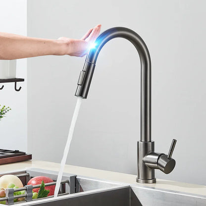 Smart Touch Kitchen Faucet with Automatic Sensor