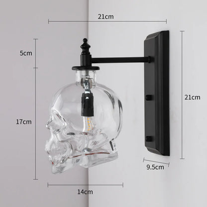 Dark Skull Vintage Glass Table Lamp - Yeezlab