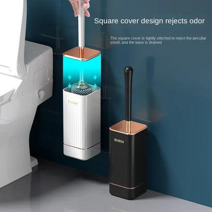 Easy Install Toilet Brush Set with Soft Bristles