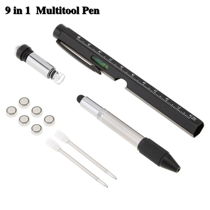 9in1 Multi Tool Stainless Steel Pocket Pen